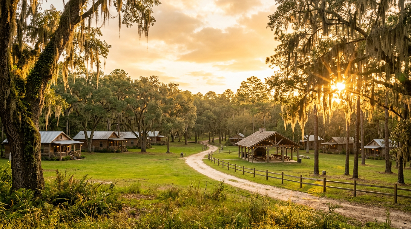 Camp Impact Golden Hour live oaks